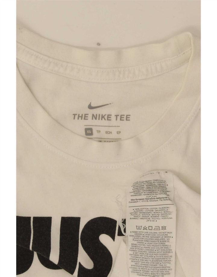 T-shirt grafica da uomo Nike Top XS in cotone bianco