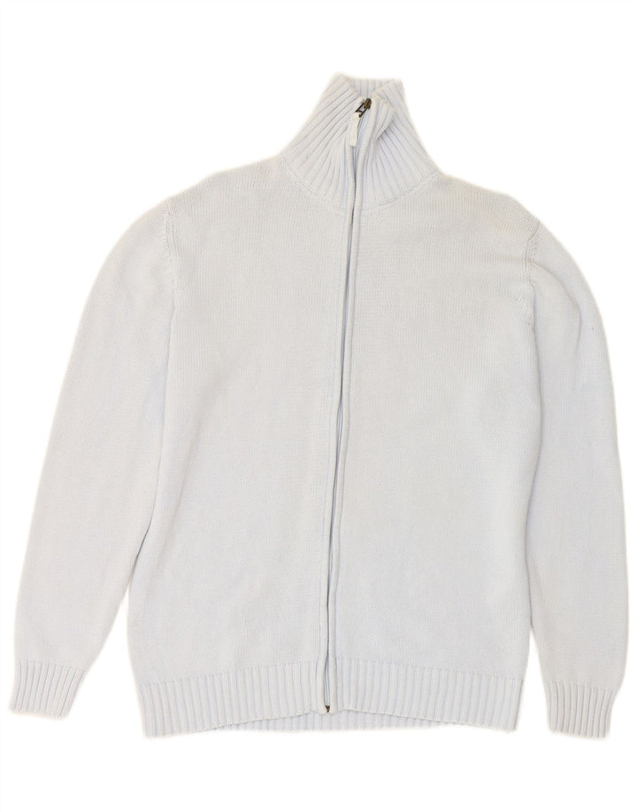 ZARA Mens Cardigan Sweater XL Blue Cotton