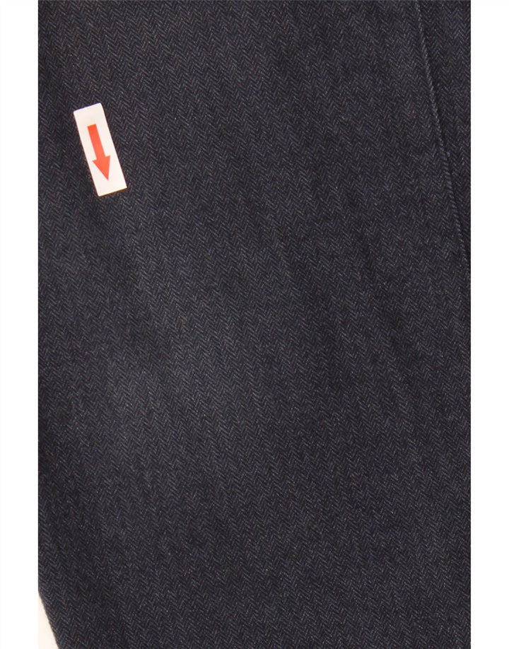 Pantaloni chino da uomo Massimo Dutti EU 42 Large W32 L30 Blu navy a spina di pesce