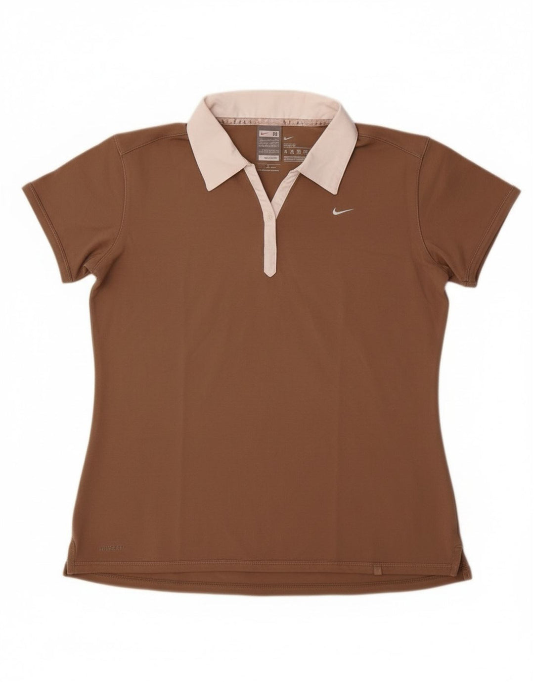 Polo Nike da donna UK 10/12 cotone marrone medio