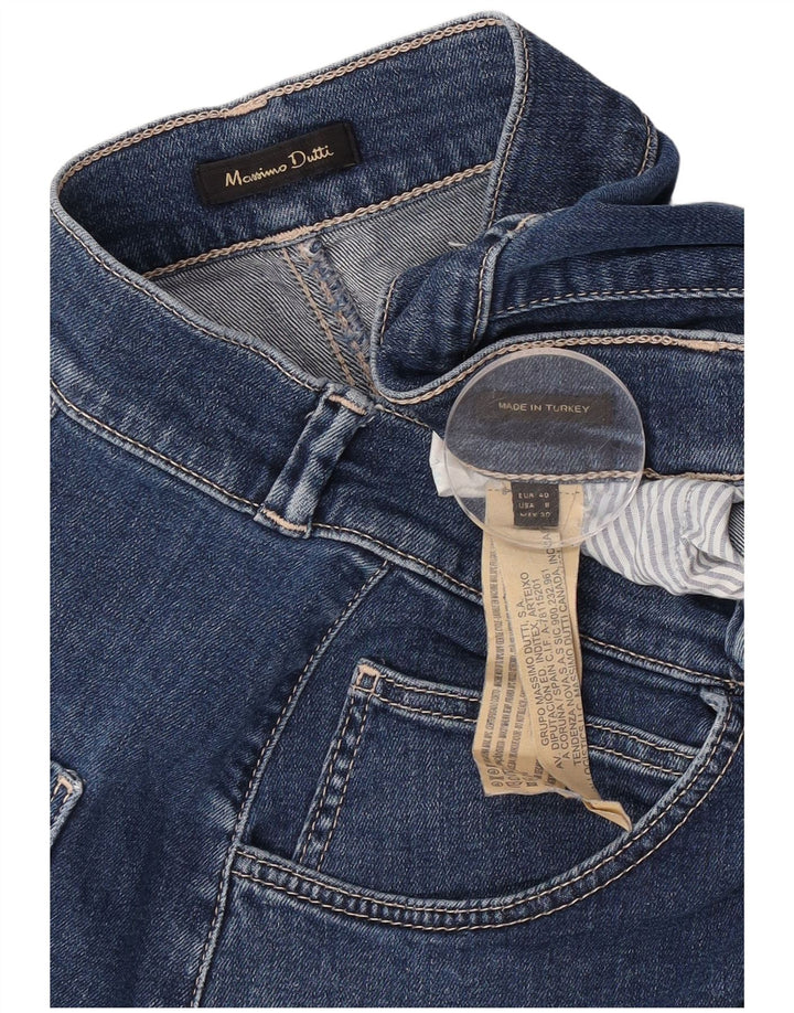 Gonna in denim da donna Massimo Dutti EU 40 Medio W30 Cotone blu navy
