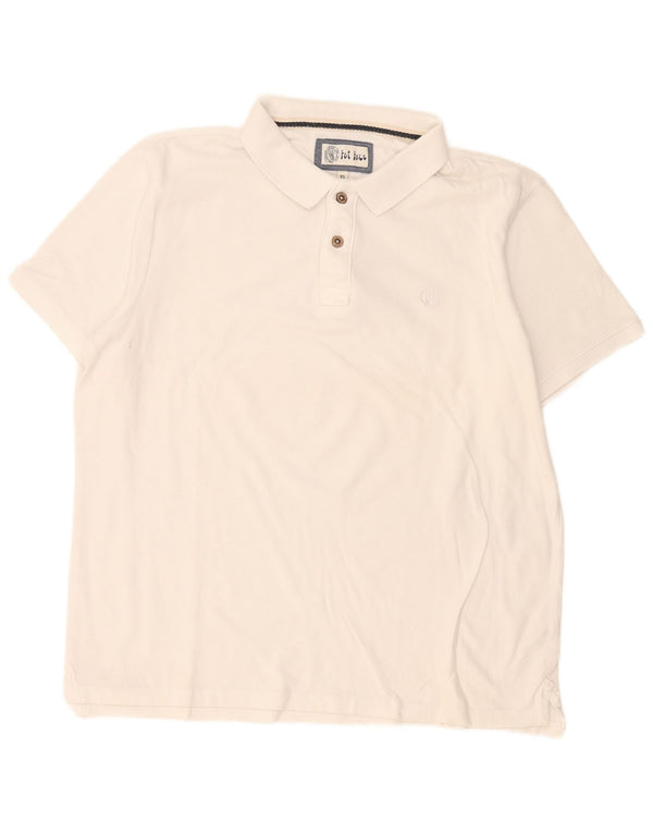 Polo da uomo Fat Face XL in cotone bianco