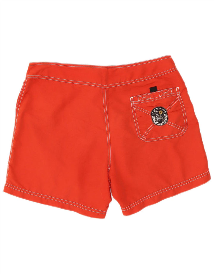 Pantaloncini da bagno grafici da uomo Scorpion Bay grandi in poliestere rosso