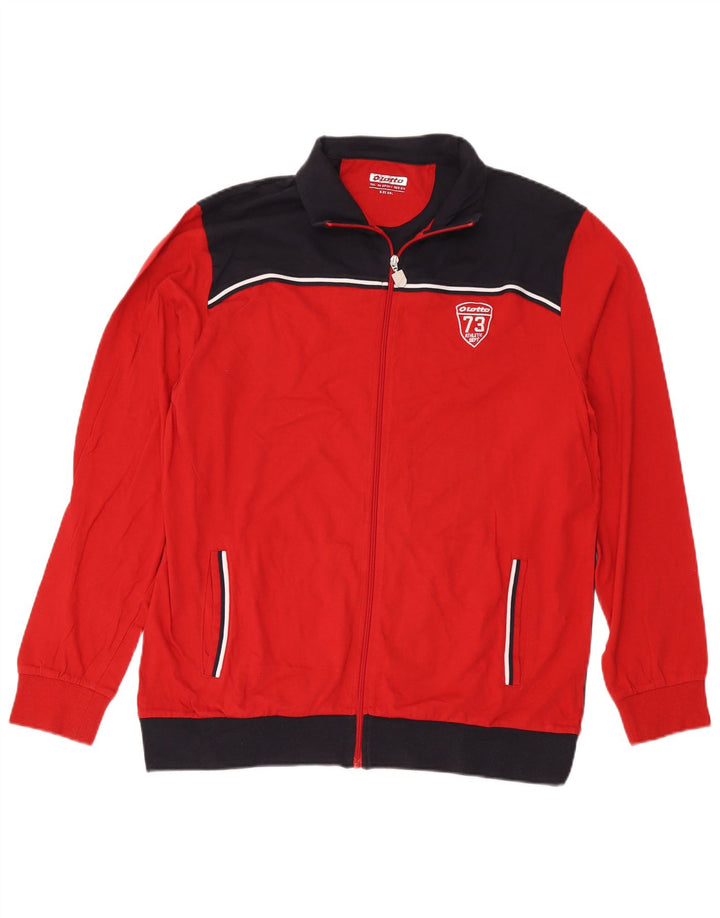 Giacca da tuta da uomo Lotto 2XL Cotone color block rosso