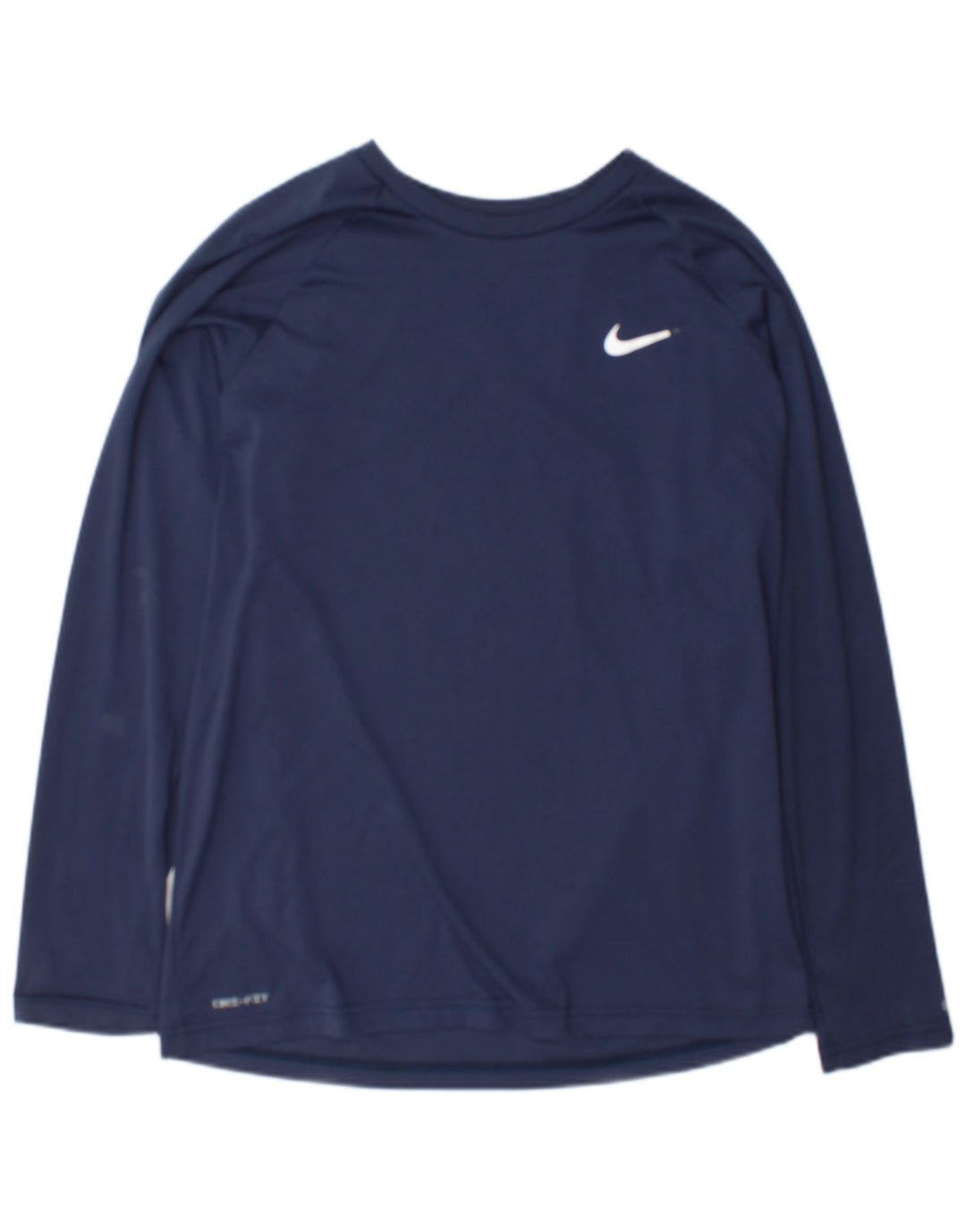 Top Nike Dri Fit da uomo a maniche lunghe, colore blu navy medio