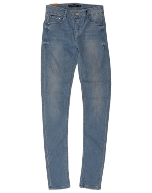 Jeans skinny Trafaluc da donna Zara EU 34 2XS W24 L28 Blu