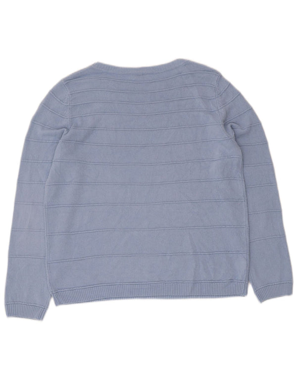 Maglione maglione classico con scollo a barca da donna Marks & Spencer UK 12 Blu medio