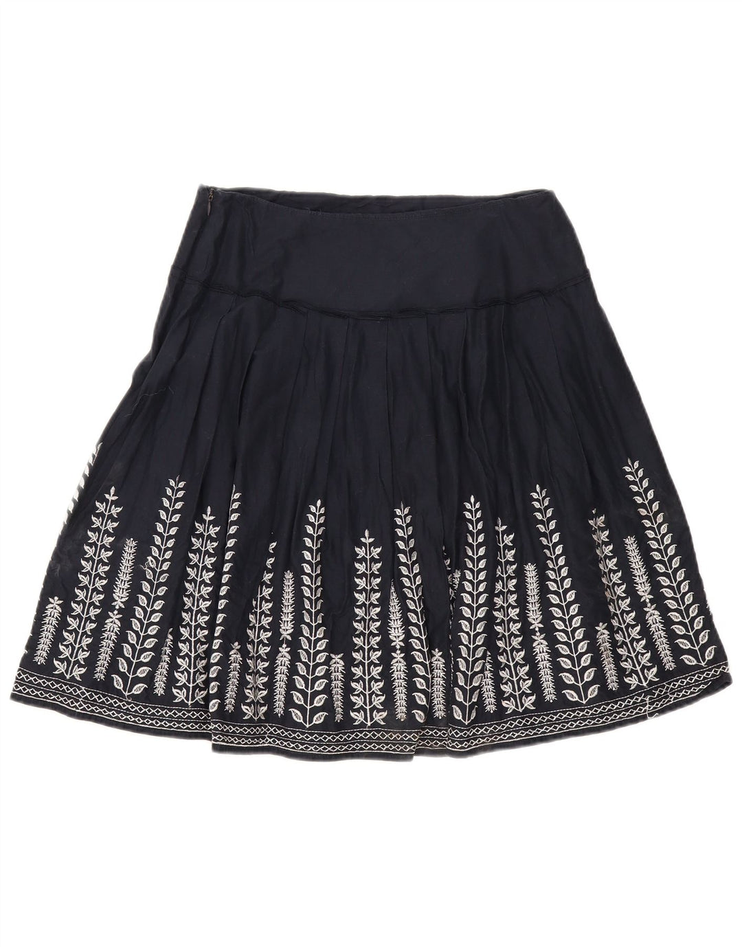 Gonna a trapezio a pieghe da donna Marks & Spencer W30 blu navy medio floreale