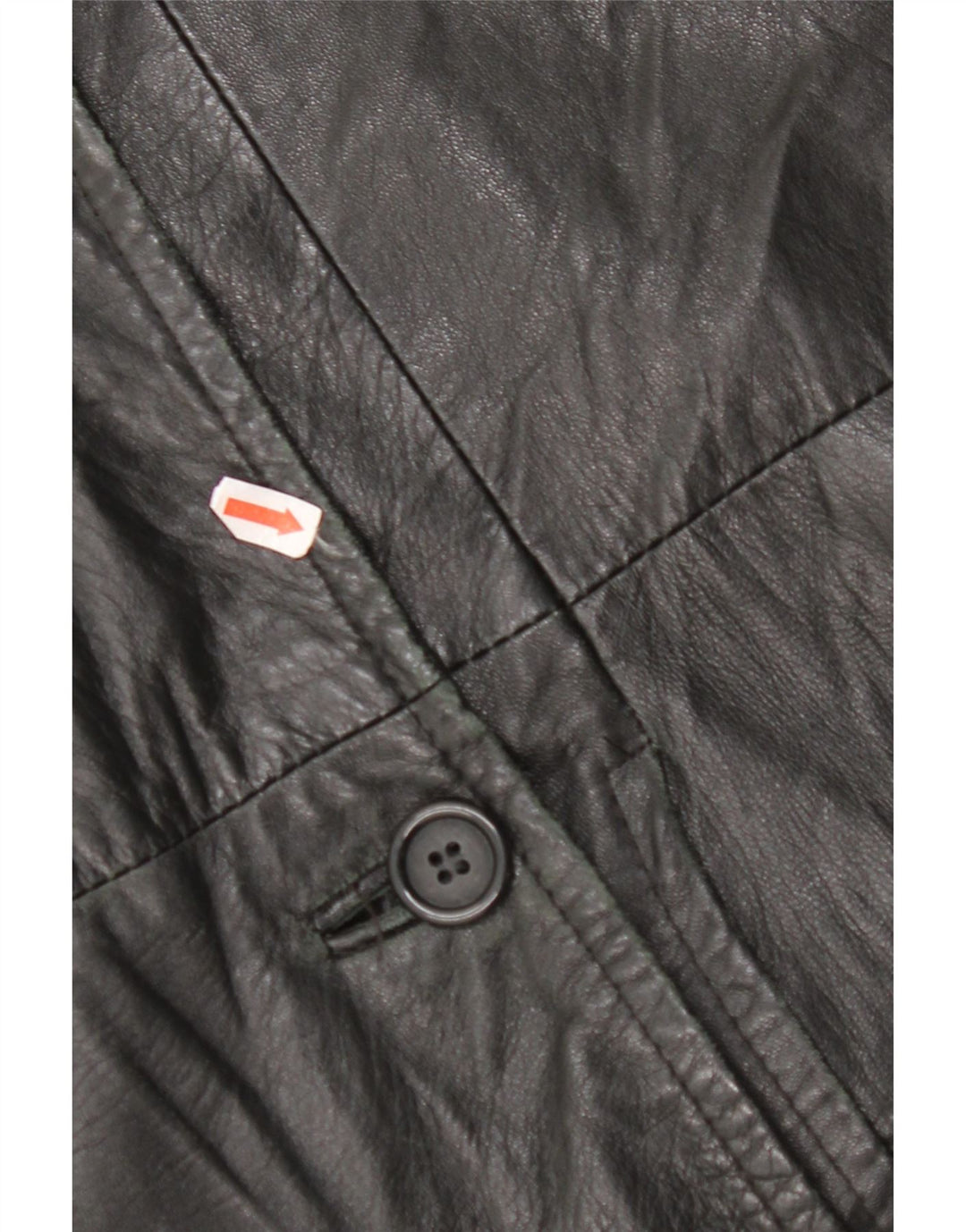 Cappotto in Pelle Donna VINTAGE IT 48 XL Nero