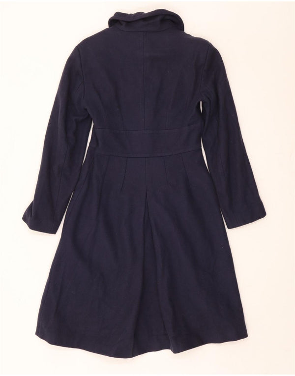 FRENCH CONNECTION Cappotto da principessa da donna UK 10 Piccolo in lana blu navy