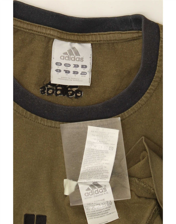 T-shirt grafica da uomo Adidas Top in cotone kaki medio