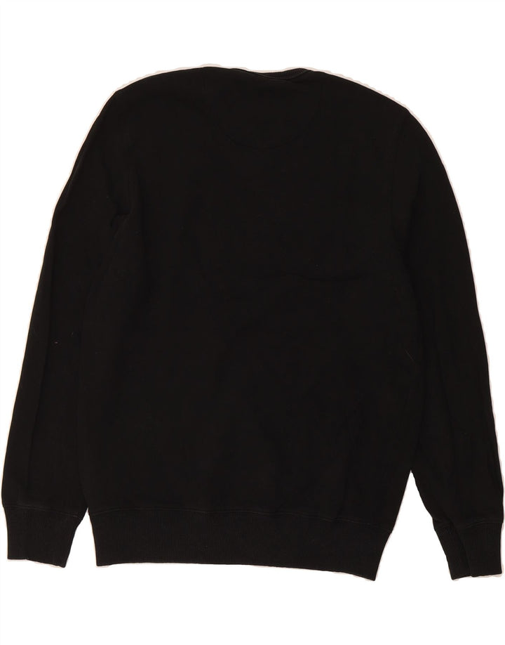 MARKS & SPENCER Mens Sweatshirt Jumper Medium Black Cotton Vintage Marks & Spencer and Second-Hand Marks & Spencer from Messina Hembry 