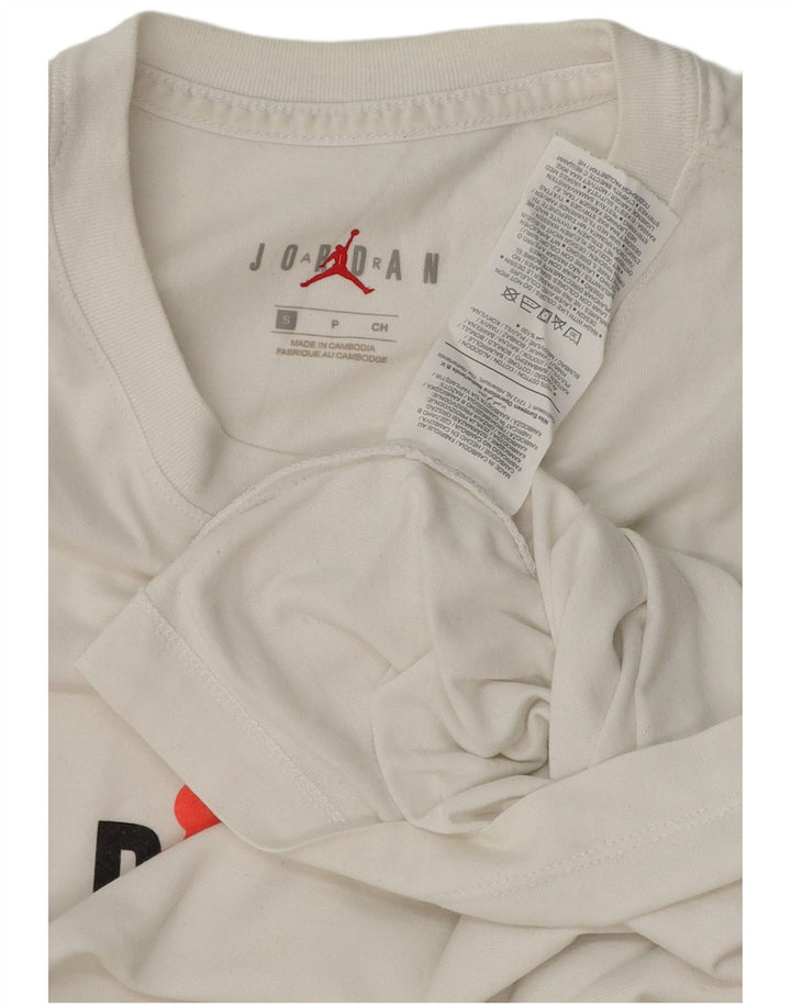 T-shirt grafica da uomo Jordan Top piccola in cotone bianco