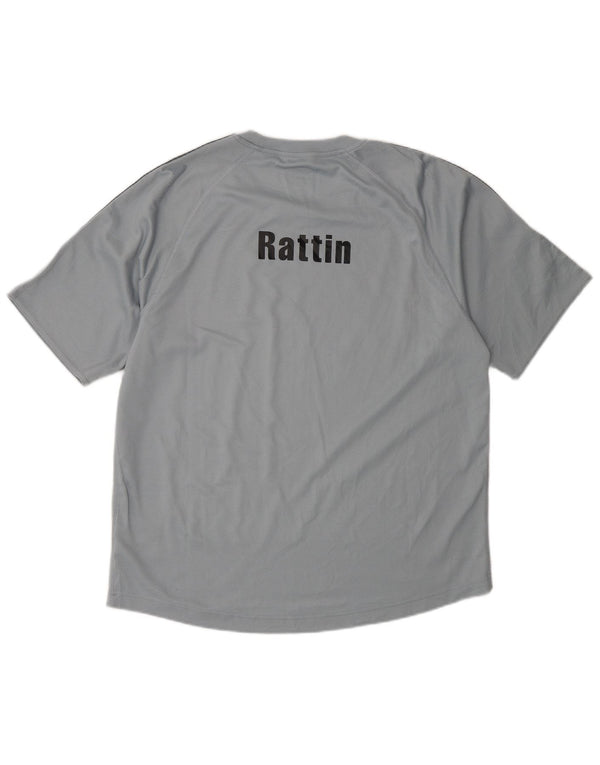 T-shirt grafica Adidas Climalite da uomo, grande, in poliestere grigio