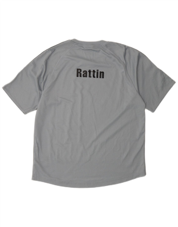 T-shirt grafica Adidas Climalite da uomo, grande, in poliestere grigio