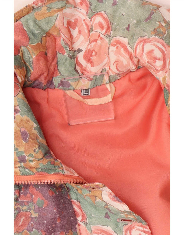 Cappotto imbottito vintage da donna EU 38 Rosa medio floreale