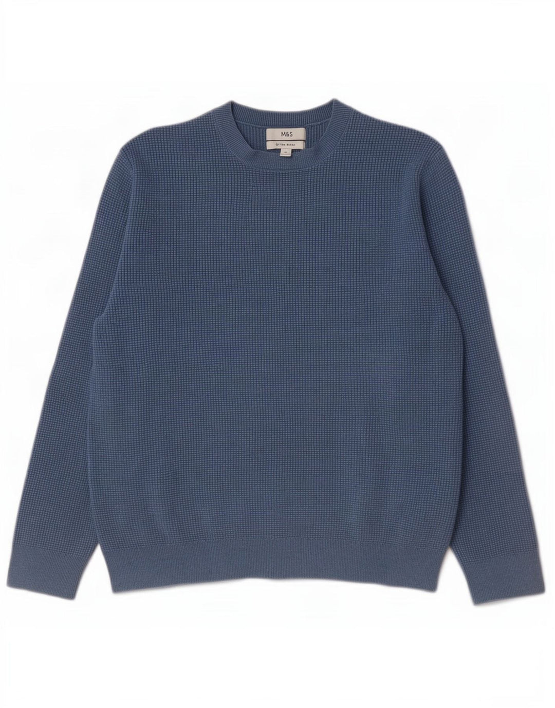 Maglione maglione girocollo da uomo Marks & Spencer XL blu poliestere