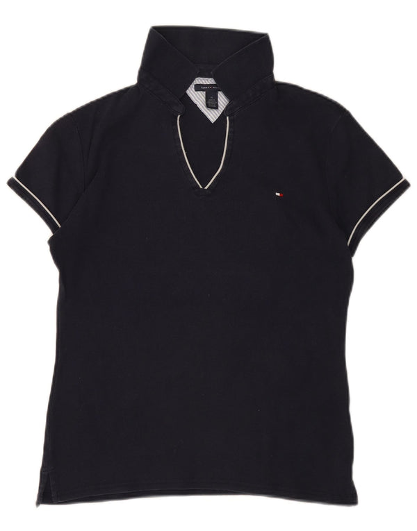 Polo da donna Tommy Hilfiger UK 14 cotone blu navy medio