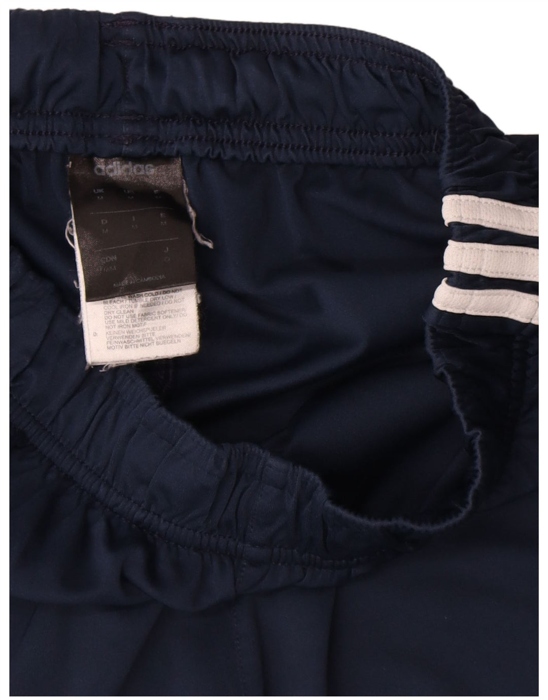 Pantaloncini sportivi da uomo Adidas medi in poliestere blu navy