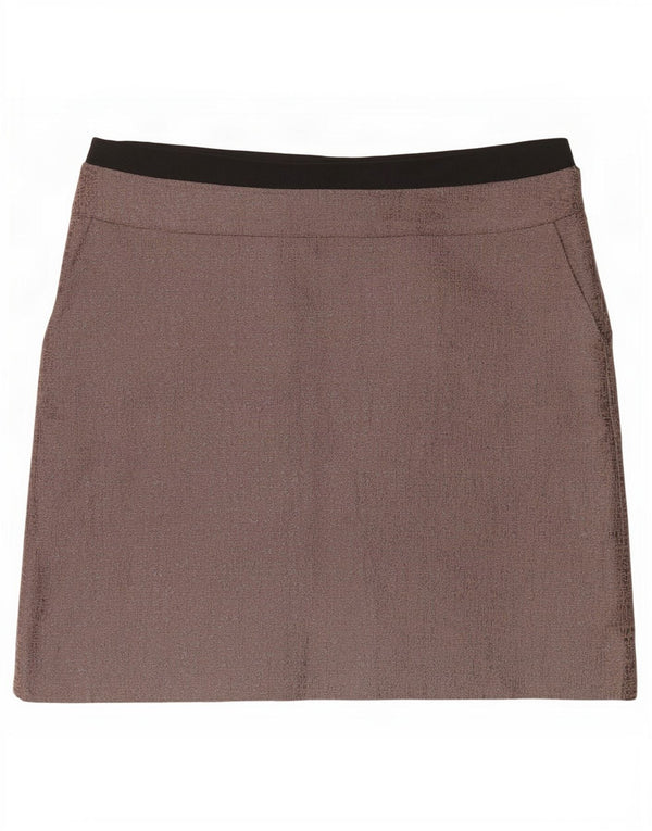 Minigonna da donna Kaliko UK 20 2XL W38 Cotone color block marrone