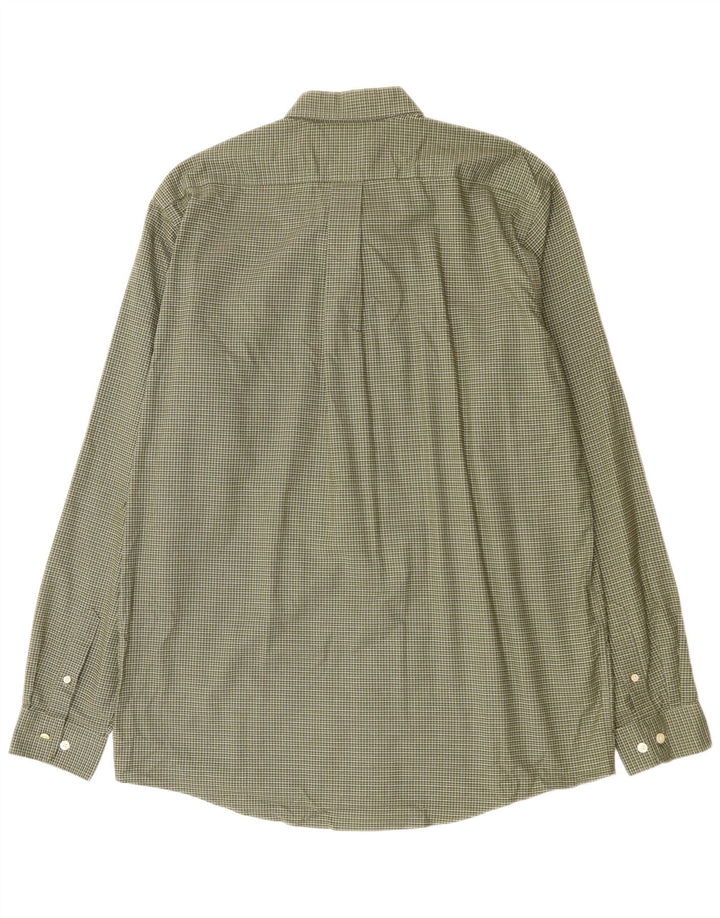 EDDIE BAUER Camicia da uomo dalla vestibilità rilassata, in cotone a quadri verdi grandi