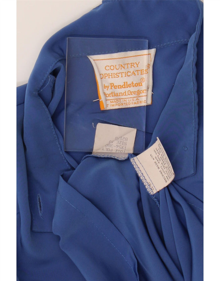 PENDLETON Womens Shirt Blouse US 10 Large Blue Polyester Vintage Pendleton and Second-Hand Pendleton from Messina Hembry 