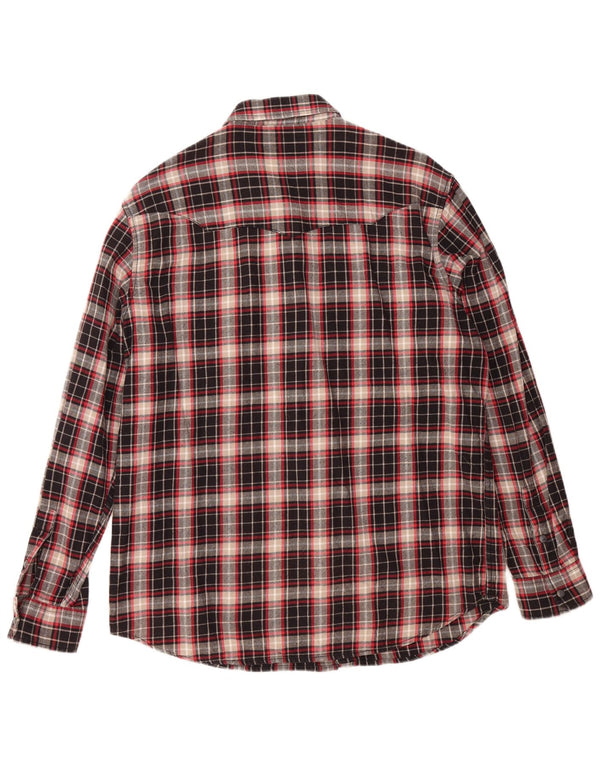 Camicia WRANGLER da uomo in flanella vestibilità regolare XL cotone a quadri nero