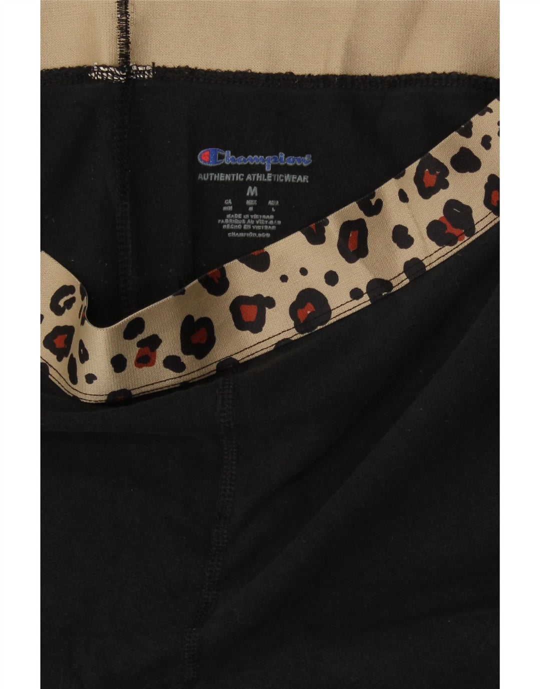 Leggings grafici da donna Champion UK 12 stampa animalier media nera