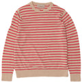 Maglione maglione girocollo da donna Marks & Spencer UK 14 a righe beige medio