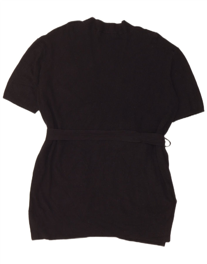 Maglione cardigan a maniche corte da donna Marks & Spencer UK 14 medio nero