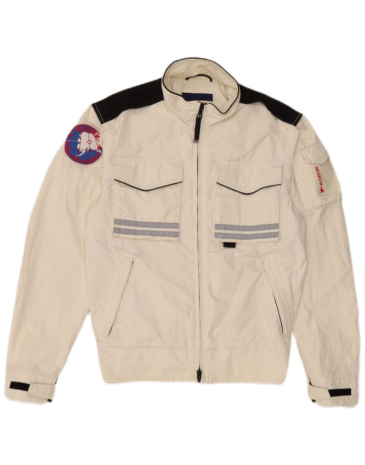 Giacca utility grafica da uomo Museum UK 38 Nylon color block bianco medio