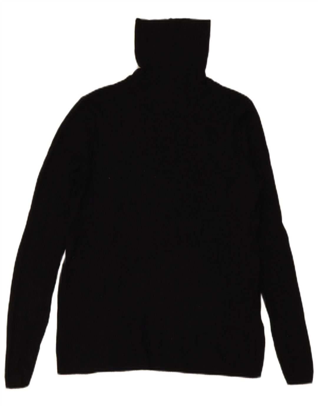 Maglione maglione a collo alto da donna Marks & Spencer UK 16 grande viscosa nera