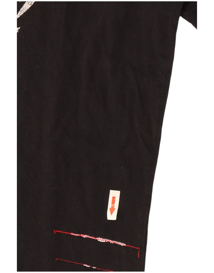 T-shirt grafica da uomo Diesel Top grande in cotone nero