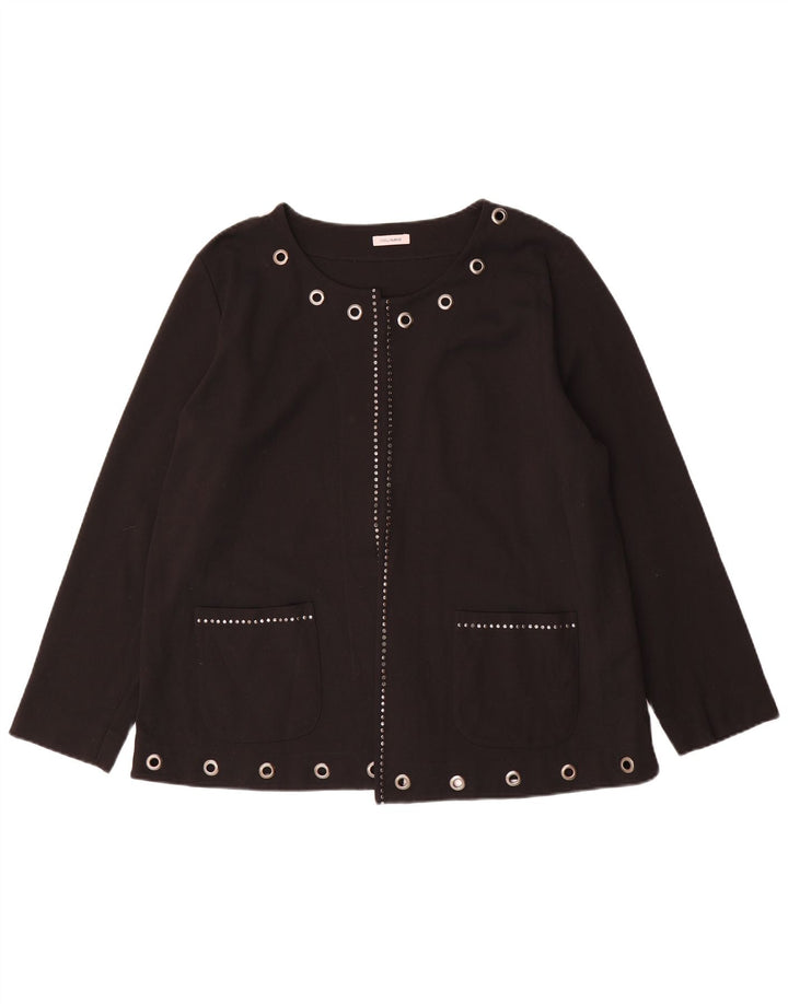 Giacca blazer aperta oversize da donna Fiorella Rubino UK 14 media nera