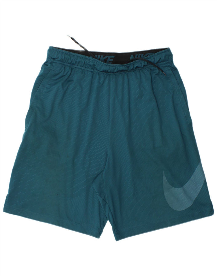 Pantaloncini sportivi Nike Dri Fit Graphic da uomo in poliestere a righe blu medio