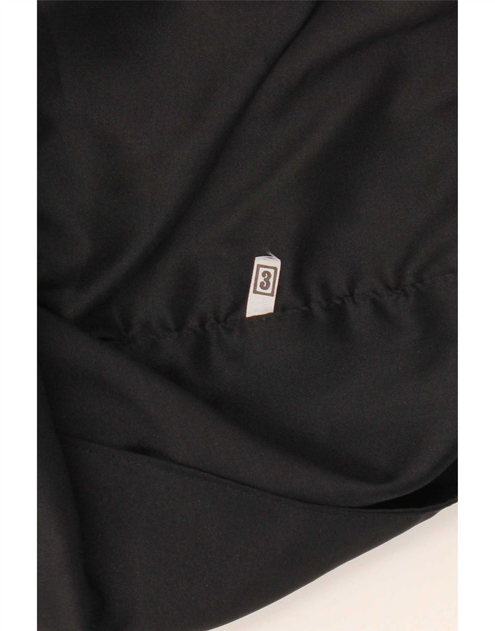 Gilet da donna vintage UK 14 medio nero geometrico