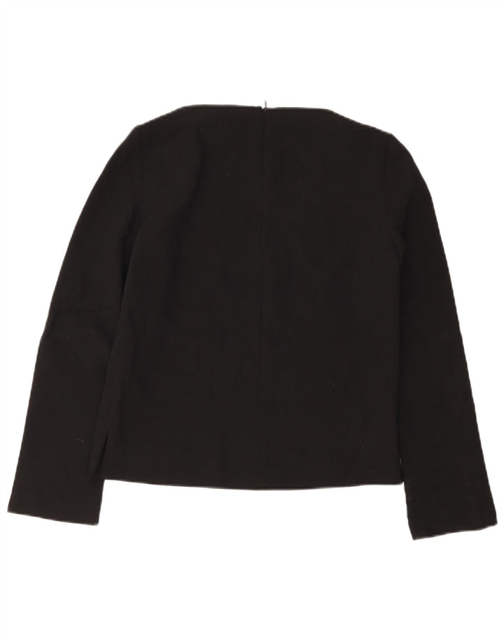 Top Zara da donna a maniche lunghe UK 6 XS poliestere nero
