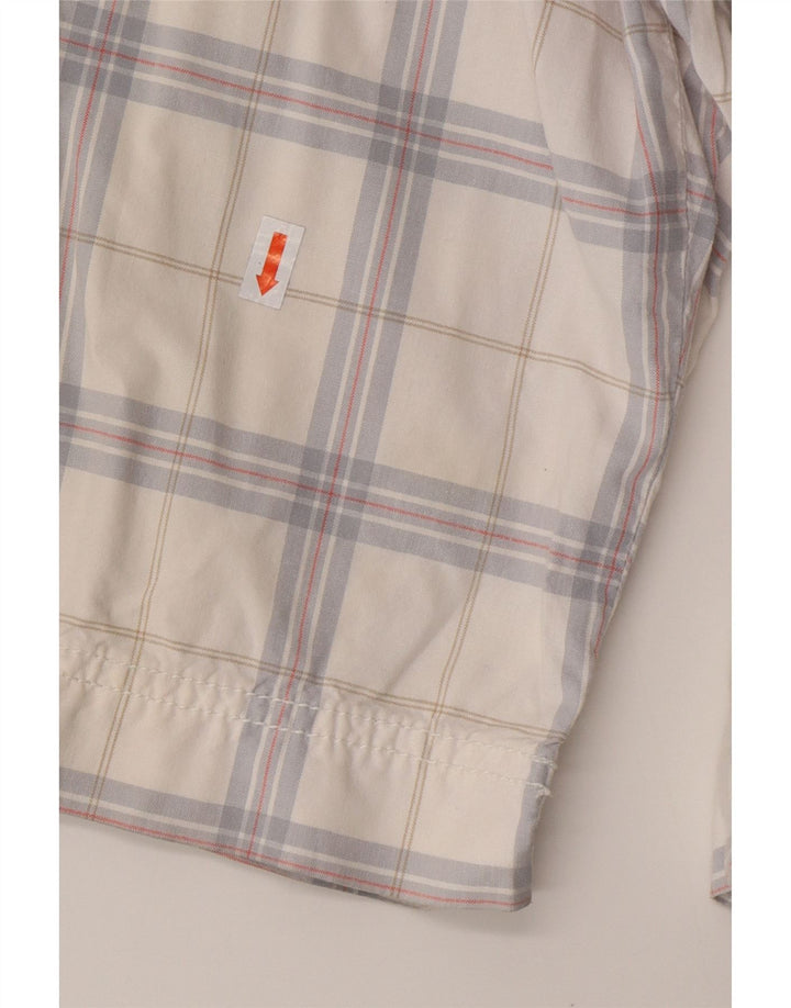 CALVIN KLEIN Pantaloncini cargo da uomo W32 cotone medio a quadri bianchi