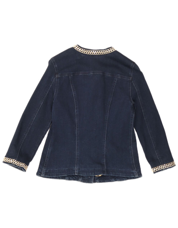 Giacca in denim con maniche a 3/4 da donna Liu Jo UK 10 Small Blu Navy