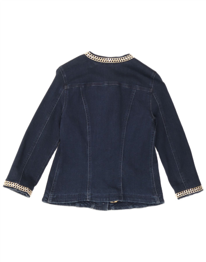Giacca in denim con maniche a 3/4 da donna Liu Jo UK 10 Small Blu Navy