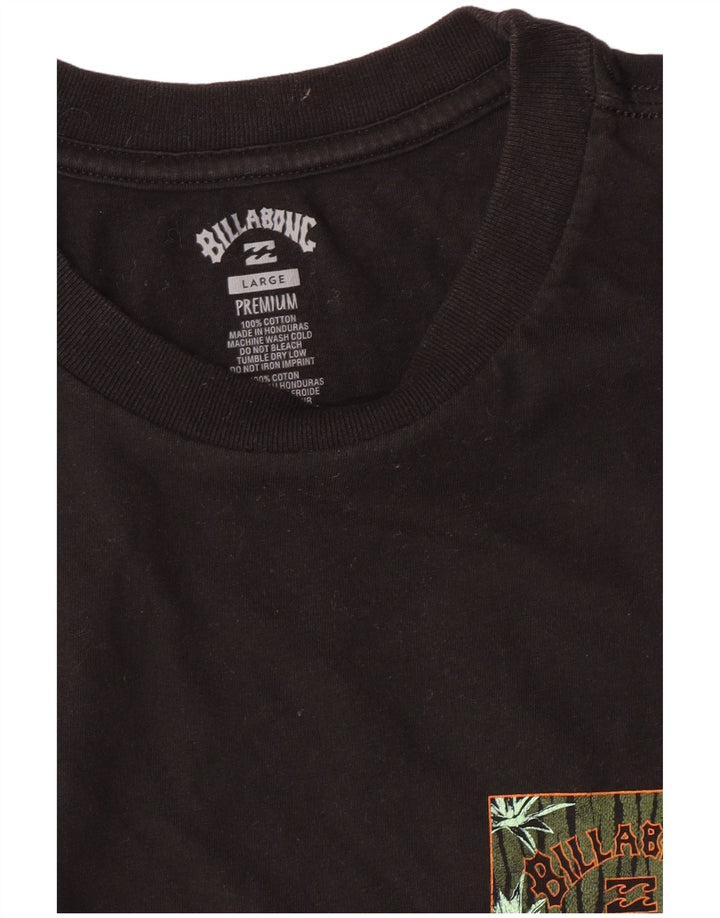 T-shirt grafica da uomo Billabong Top grande in cotone nero