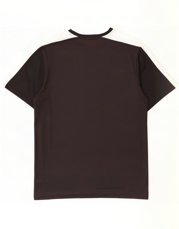 Puma Mens Graphic T-Shirt Top Large Black Colourblock Polyester