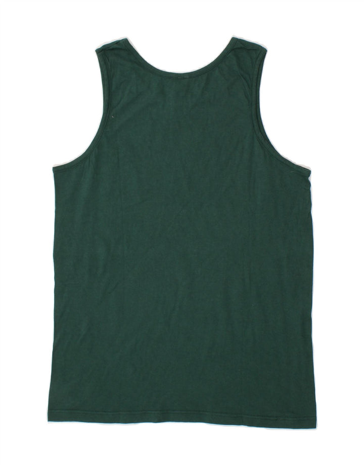 KAPPA Womens Vest Top UK 12 Medium Green Cotton Vintage Kappa and Second-Hand Kappa from Messina Hembry 
