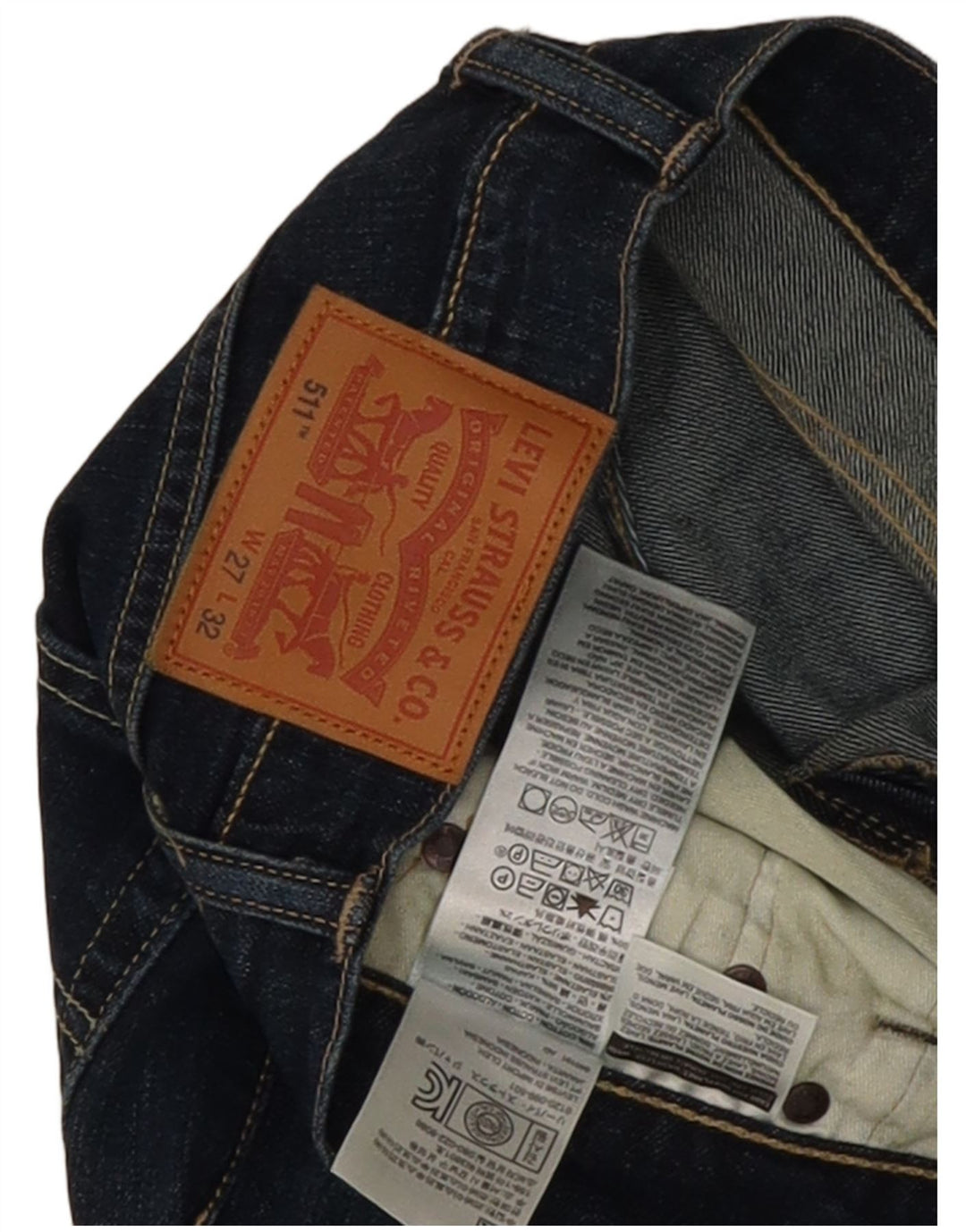 Jeans Levi's 511 Slim da donna W27 L32 in cotone blu navy