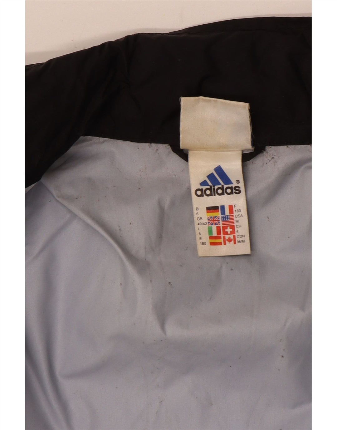 Giacca antipioggia da uomo Adidas UK 40/42 nylon color block nero medio
