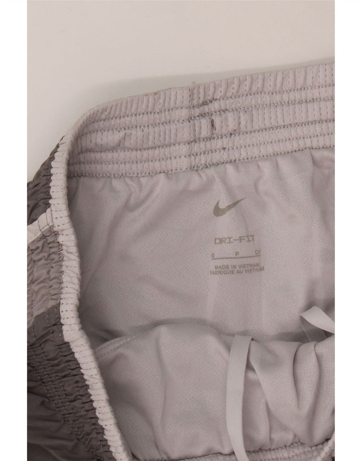 Pantaloncini sportivi Nike Dri Fit da donna UK 10 piccoli poliestere grigio