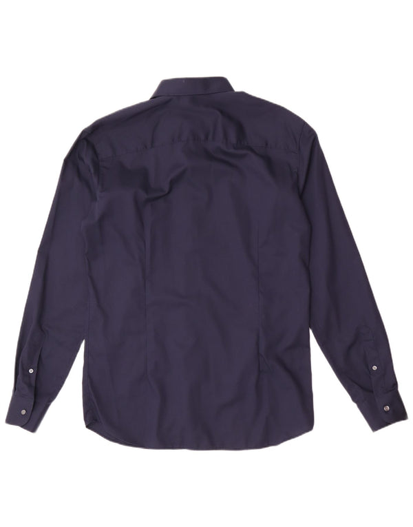 Camicia da uomo Regular Fit Jack & Jones in cotone blu navy medio