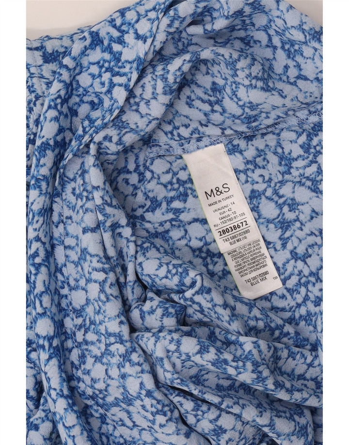 Camicetta oversize da donna Marks & Spencer Top UK 14 Large Blu Viscosa