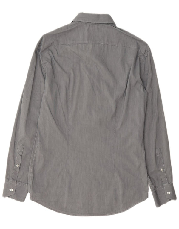 Camicia Trussardi Uomo Taglia 39 Pied De Poule Grigio Medio