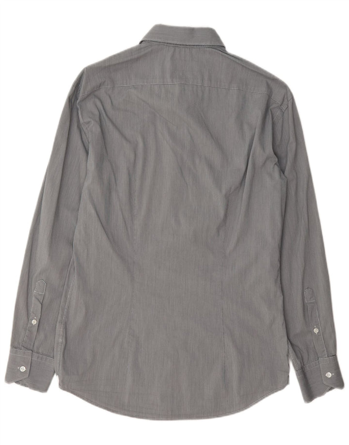 Camicia Trussardi Uomo Taglia 39 Pied De Poule Grigio Medio